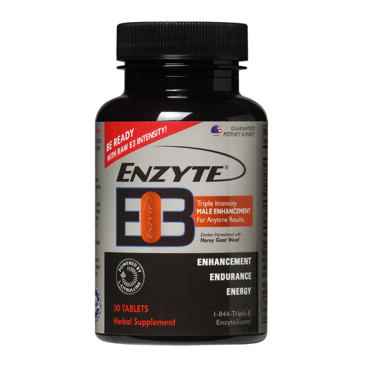 Enzyte MRC Enzyte3 Natural Male Enhancement Supplement - 30 Tablets