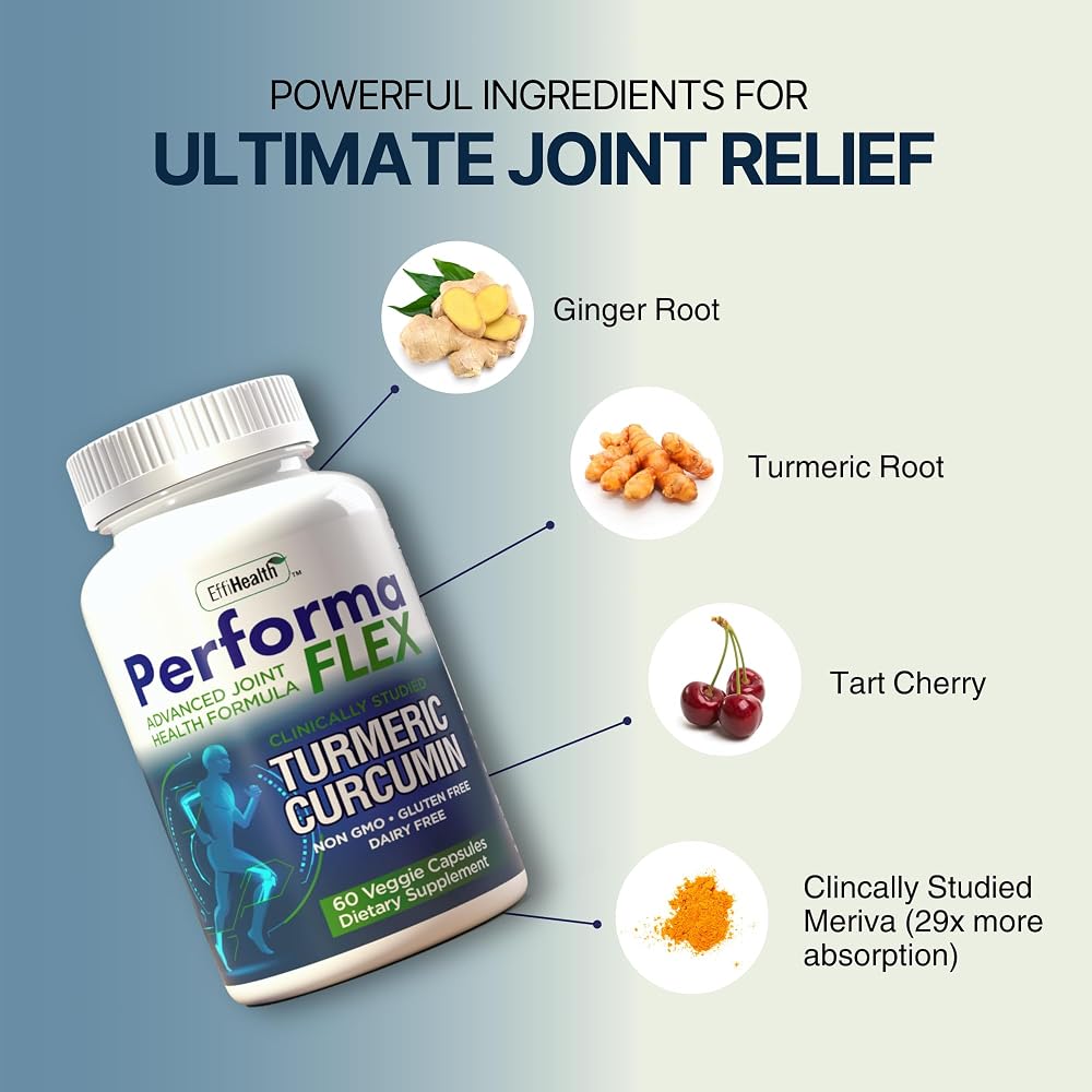 Performa Flex Turmeric Curcumin with Meriva - 60 Capsules - image 4