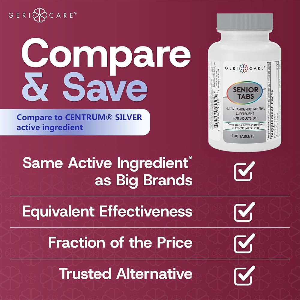 GeriCare Senior Tab 50+ Multivitamin and Minerals - 100 Tablets - image 4