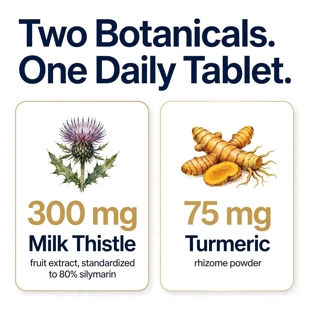 Glymate Milk Thistle with Turmeric Liver Support - 120 Tablets - image 3