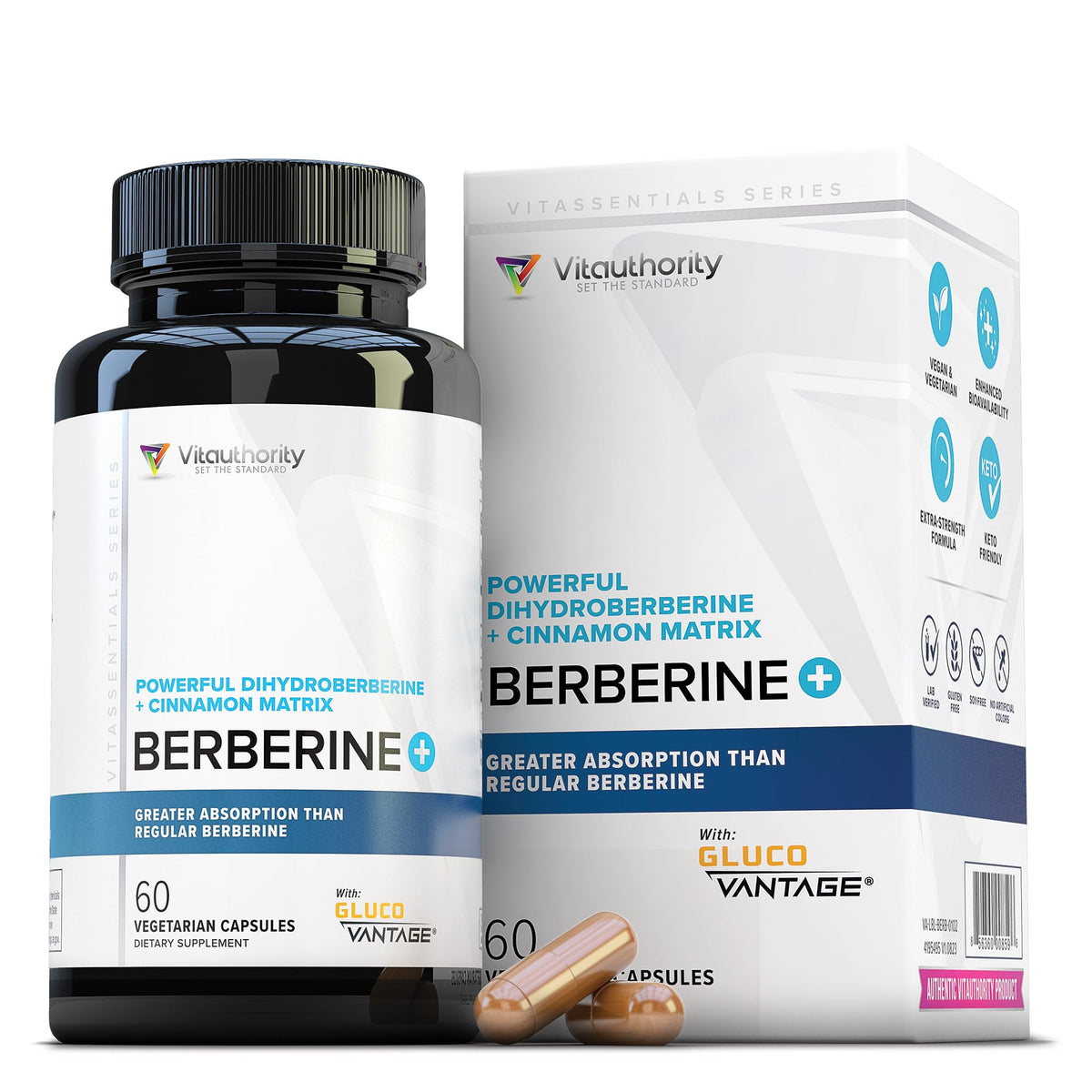 Vitauthority Berberine HCL with Ceylon Cinnamon - 60 Capsules