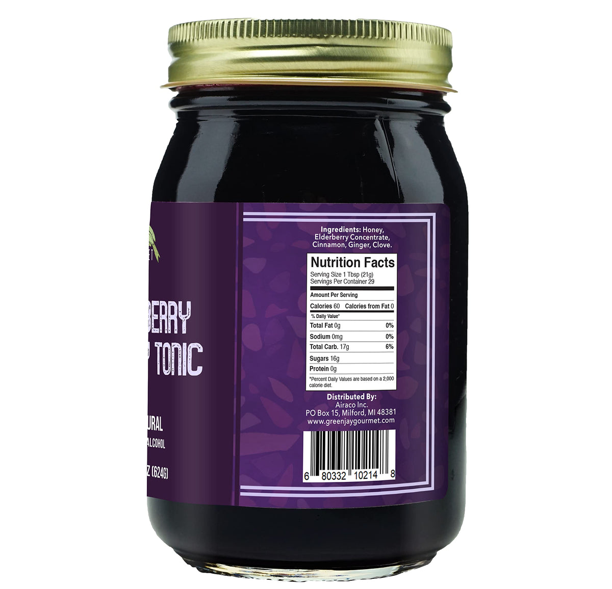 Green Jay Gourmet Elderberry Tonic Immune Support Syrup - 22 oz - image 2