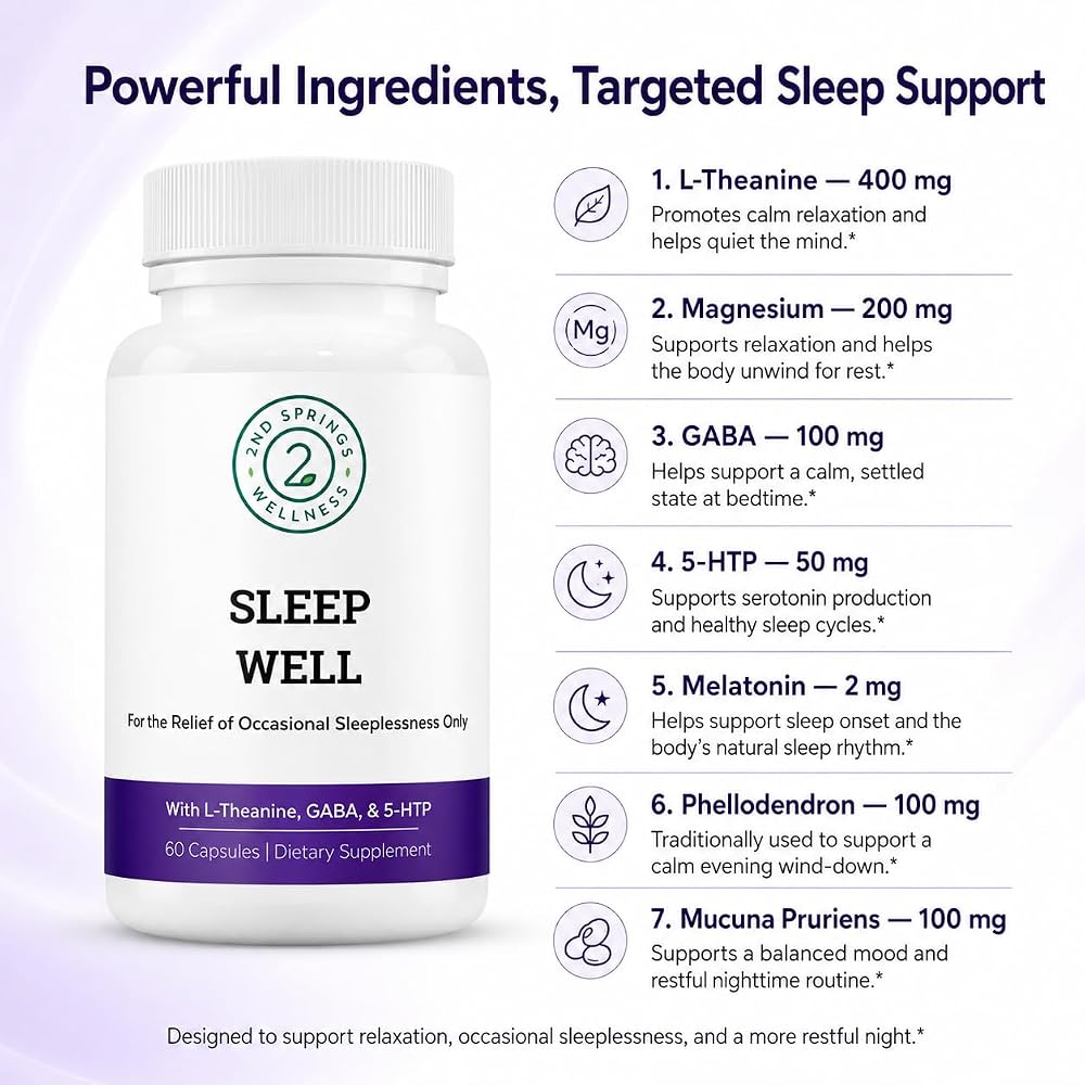 2nd Springs Sleep Well Supplement - 60 Capsules - image 4