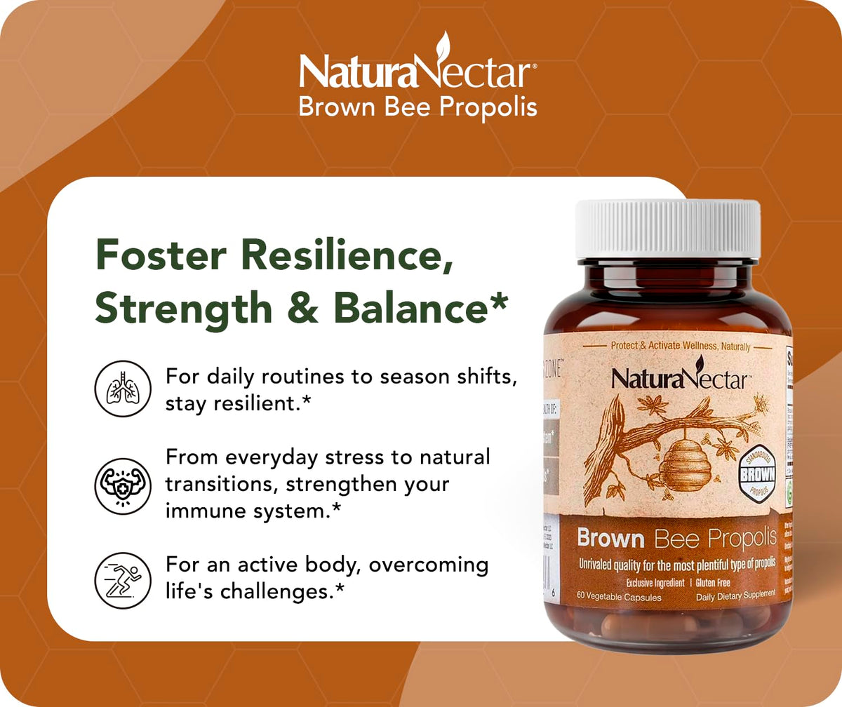 NaturaNectar Brown Bee Propolis - 60 Capsules - image 5