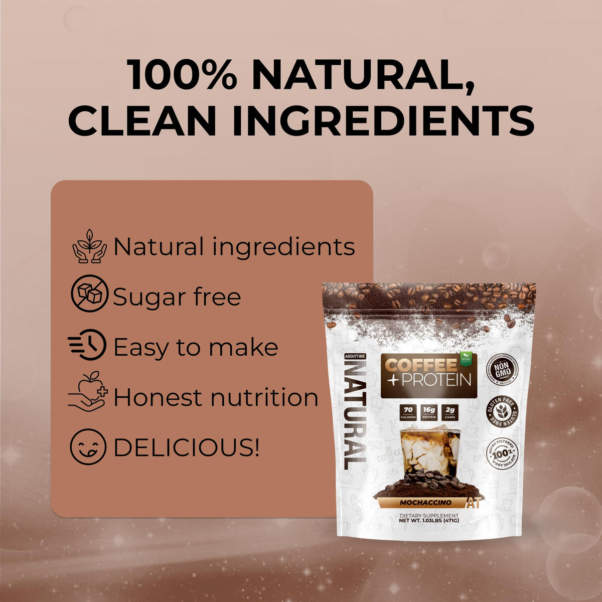 About Time Coffee + Whey Protein Isolate - 16.48 oz - image 5