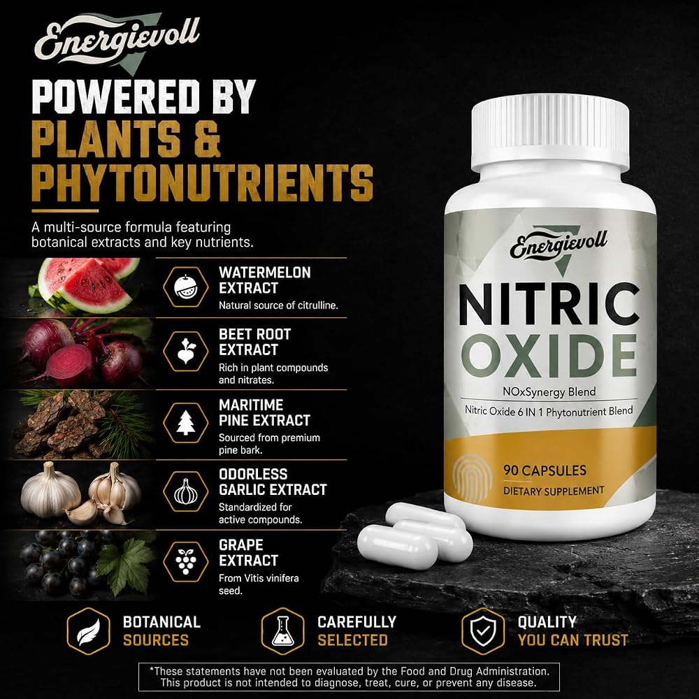 Energievoll Nitric Oxide Supplement for Men - 90 Capsules - image 4