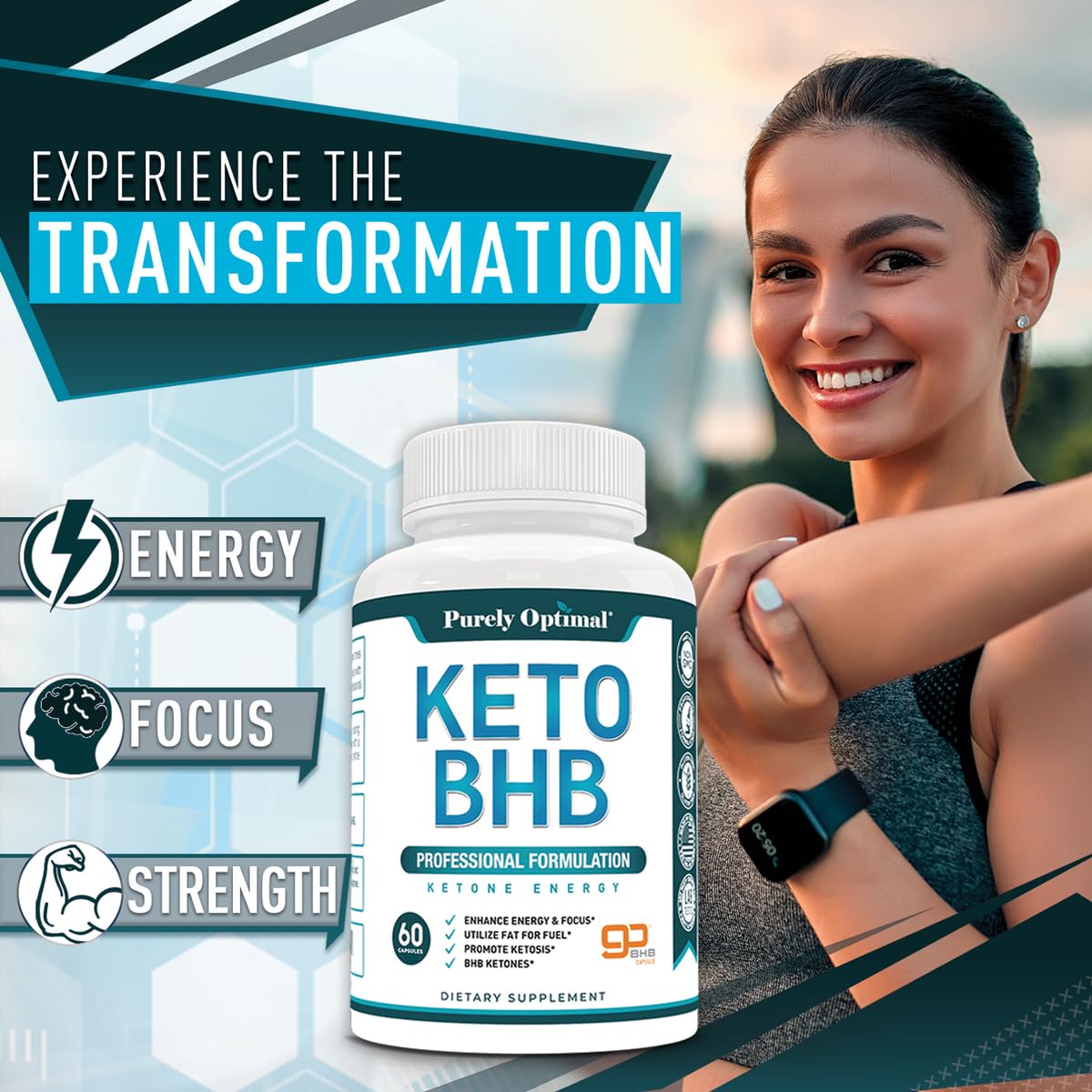 Purely Optimal Keto BHB Exogenous Ketones Supplement - Keto Diet