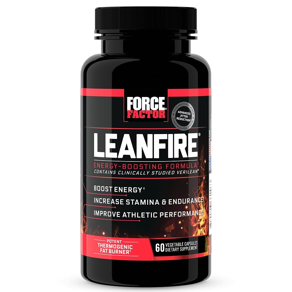 Force Factor LeanFire Pre-Workout Energy Pills - 60 Capsules