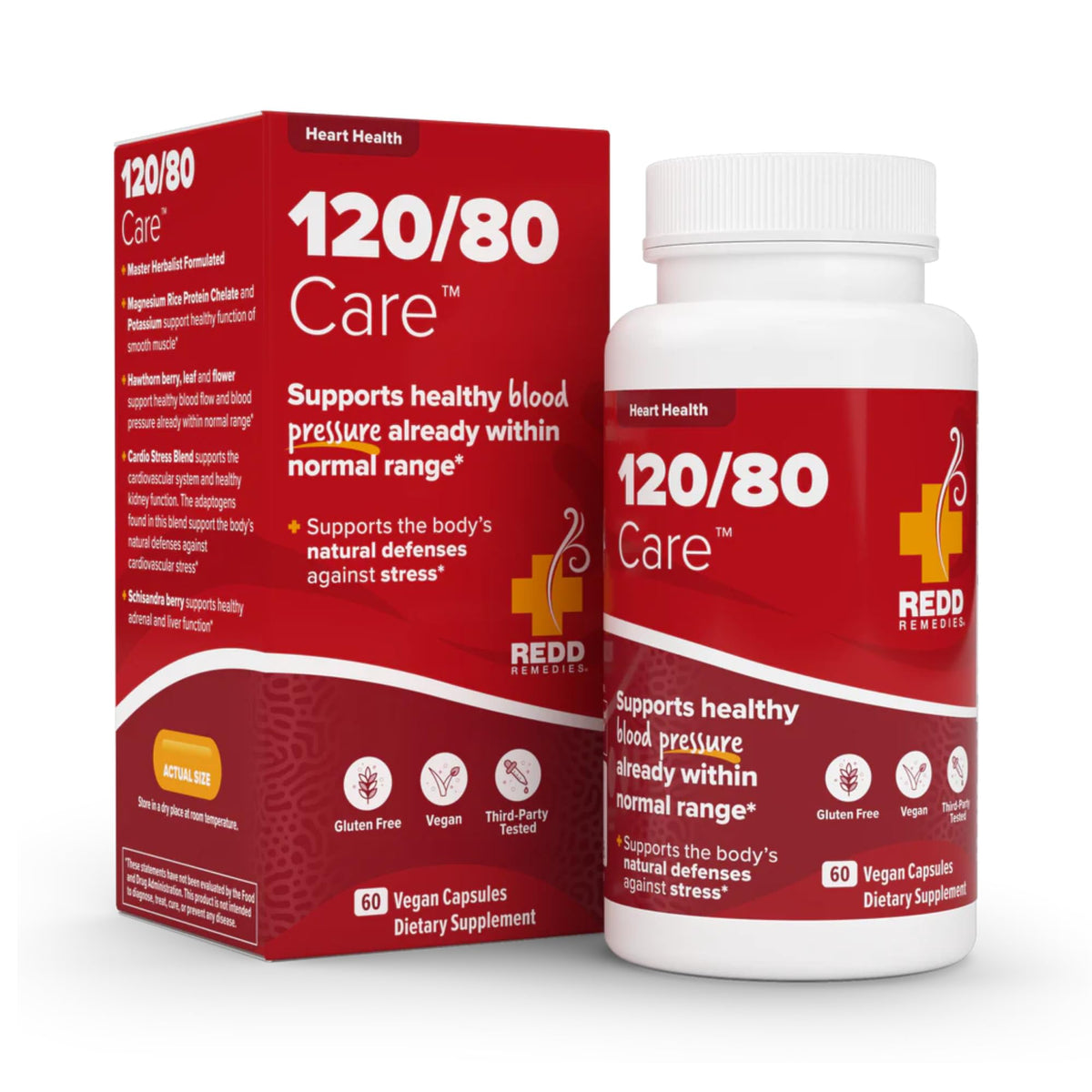 Redd Remedies 120/80 Care Heart & Circulatory Support - 60 Capsules