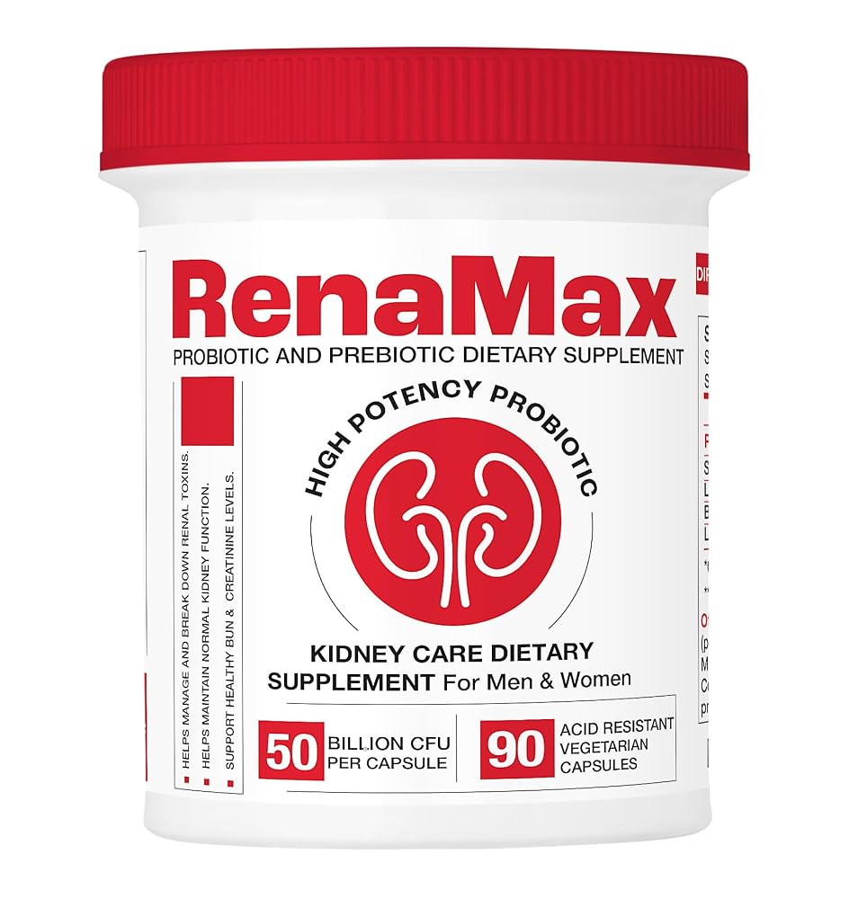 RENAMAX Kidney Support Probiotic Supplement - 90 Capsules