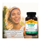 Country Life Chewable L-Lysine 600 mg with Vitamin D - 60 Tablets - image 4