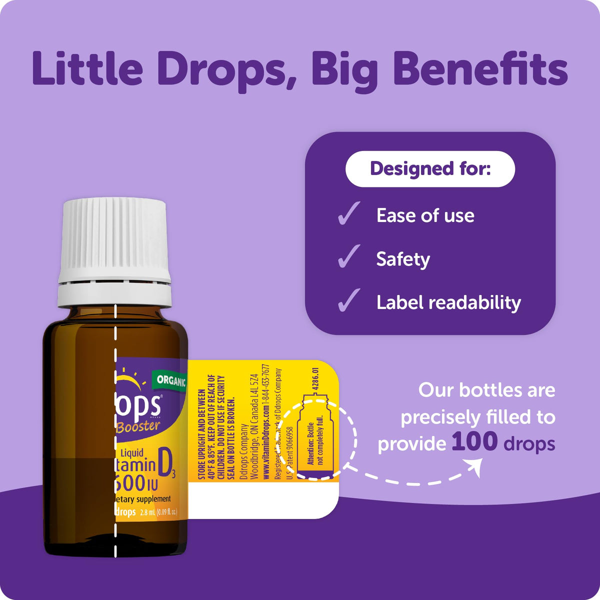 Ddrops Kids Booster 600 IU Vitamin D Liquid - 100 Drops - image 2