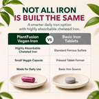 PlantFusion Vegan Iron Blood Support with Ferrochel & B12 - 60 Capsules - image 3