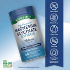 Nature's Truth Magnesium Glycinate 250mg - 60 Softgels - image 3