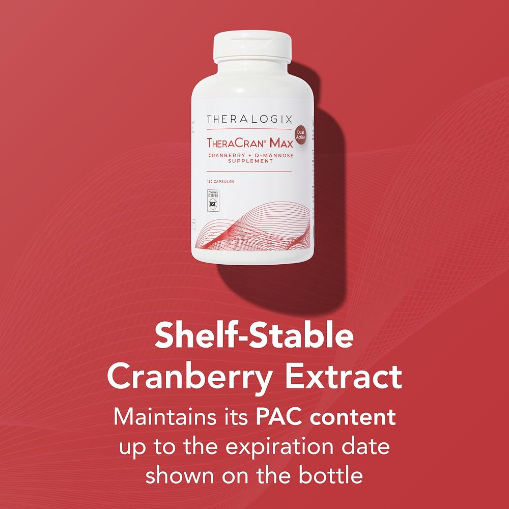 Theralogix TheraCran Max Cranberry Extract with D-Mannose - 180 Capsules - image 5