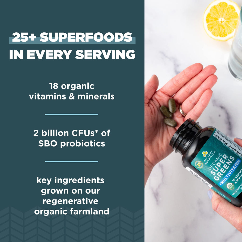 Ancient Nutrition Super Greens with Probiotics