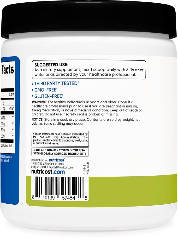 Nutricost BCAA Powder- 2:1:1