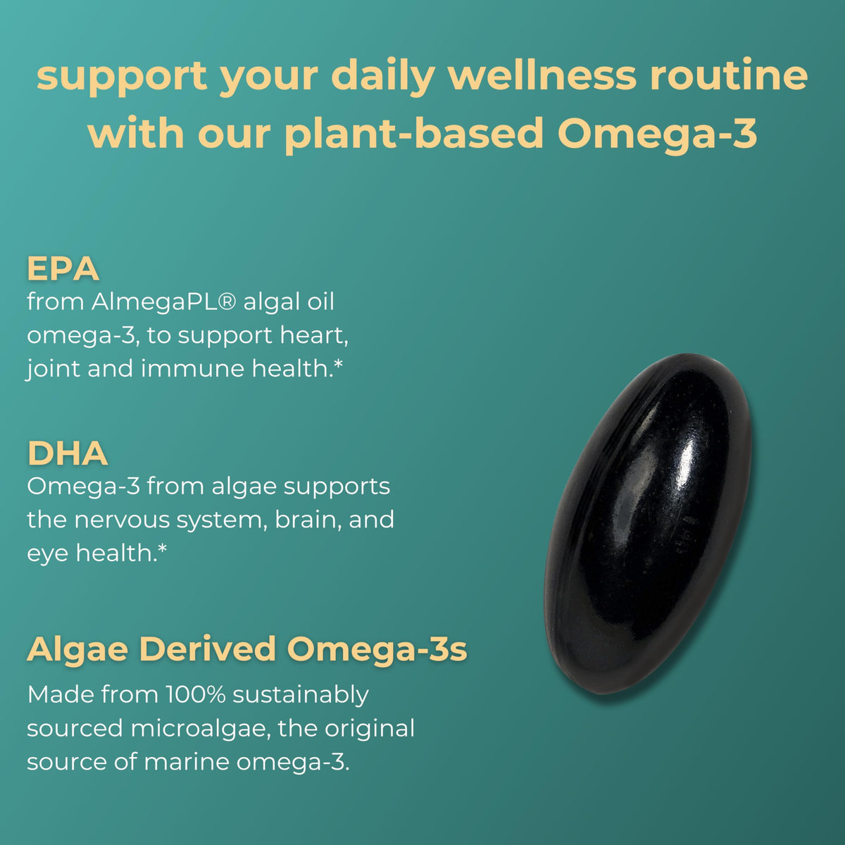 Iwi Omega-3 Essential Plant-Based Algae with EPA + DHA - 30 Softgels - image 3