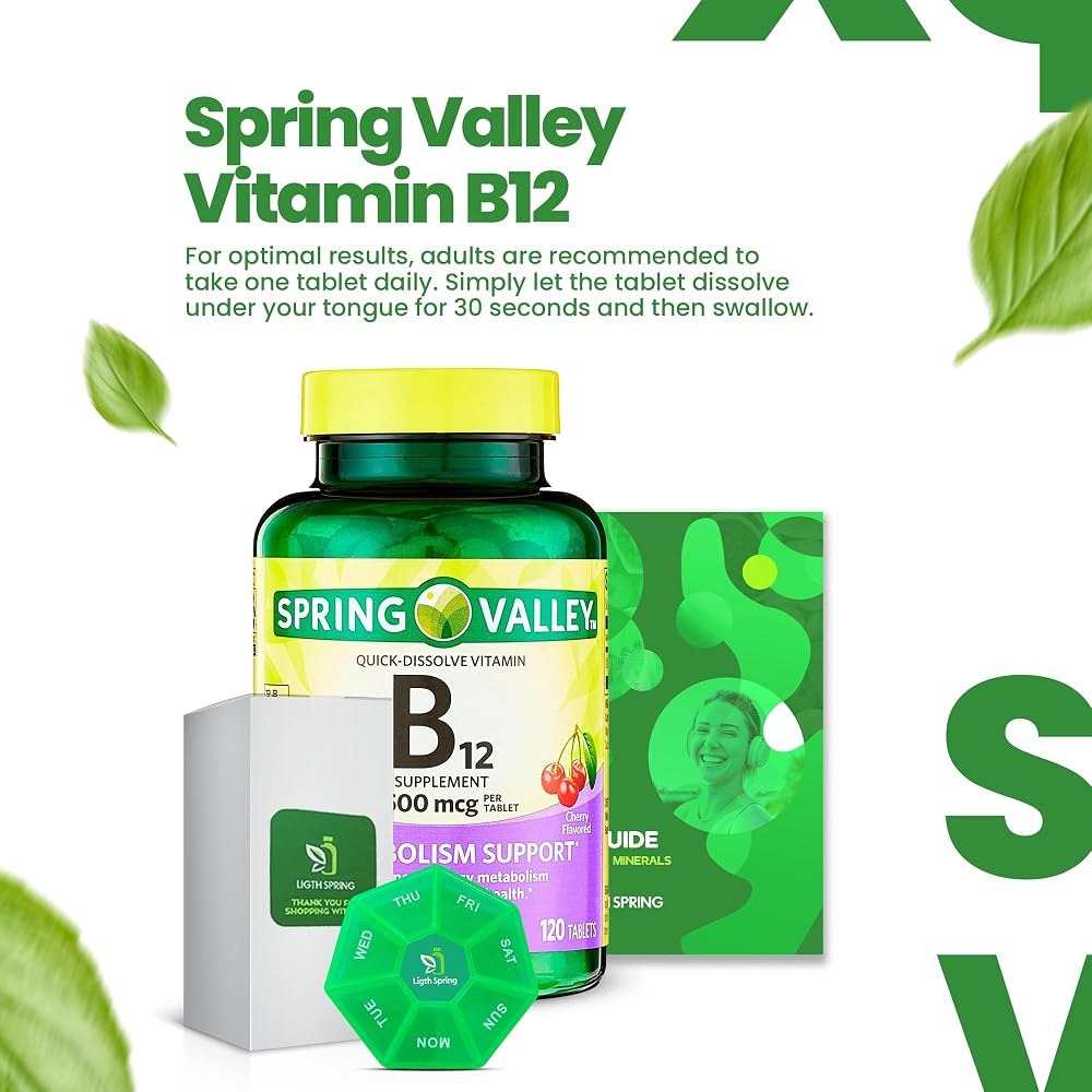 LightSpring Vitamin B12 2,500 mcg Cherry Flavor - 120 Tablets - image 4