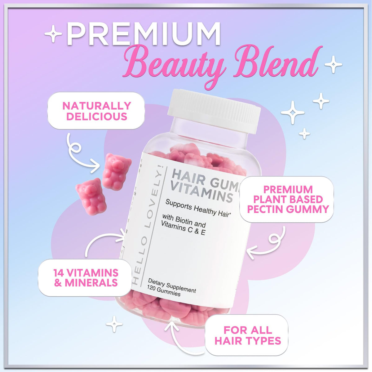 Hello Lovely! Hair Vitamin Gummy - Advanced Hair