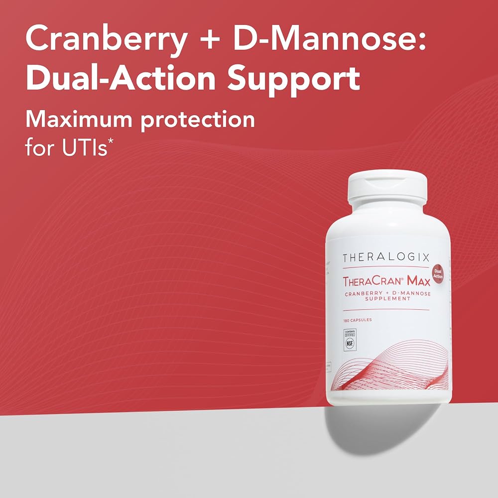 Theralogix TheraCran Max Cranberry Extract with D-Mannose - 180 Capsules - image 2