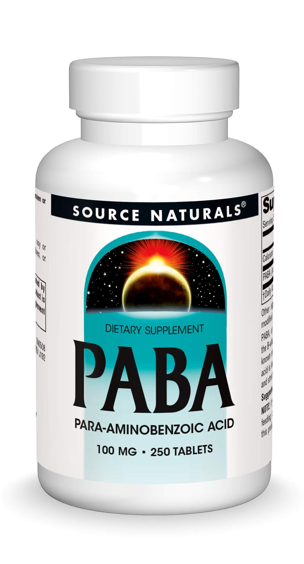 Source Naturals PABA 100 mg - 250 Tablets