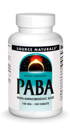 Source Naturals PABA 100 mg - 250 Tablets