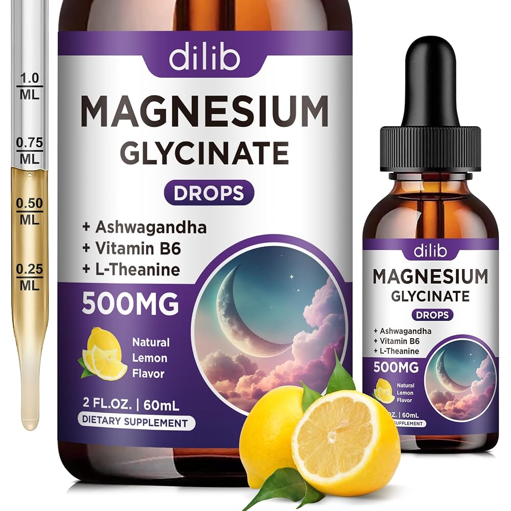 dilib Magnesium Glycinate Supplement, Magnesium Liquid Drops