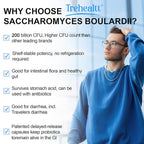 Trehealtt Saccharomyces Boulardii 200 Billion CFU Probiotic - 60 Capsules - image 3