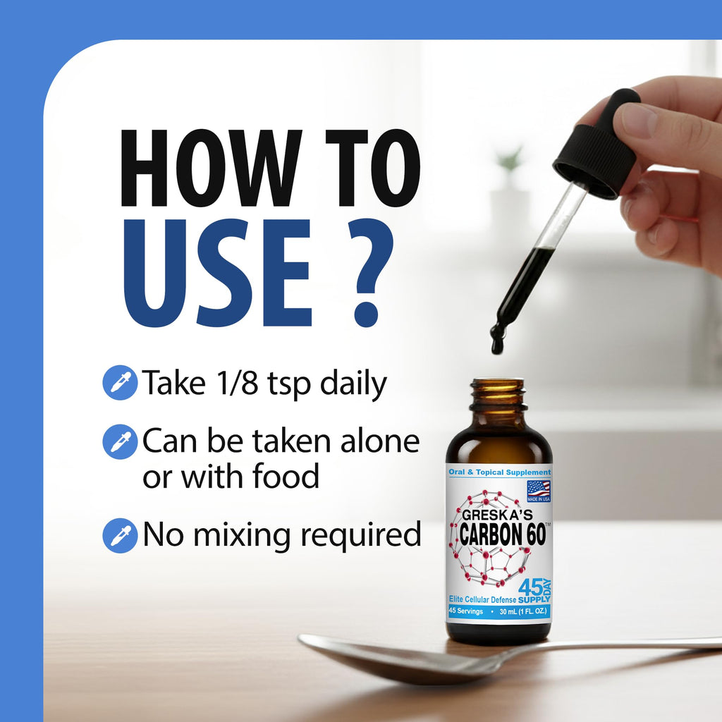 Greska's Carbon-60 Carbon 60 in Organic Sunflower Oil