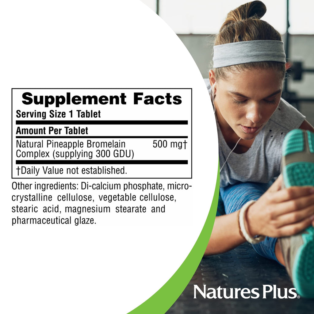 NaturesPlus Chewable Bromelain Enzyme - 60 Tablets - image 2