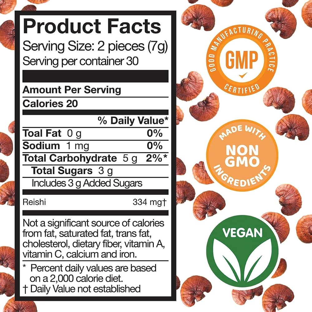 Safer Products Reishi Mushroom Gummies - May Support Immune Health