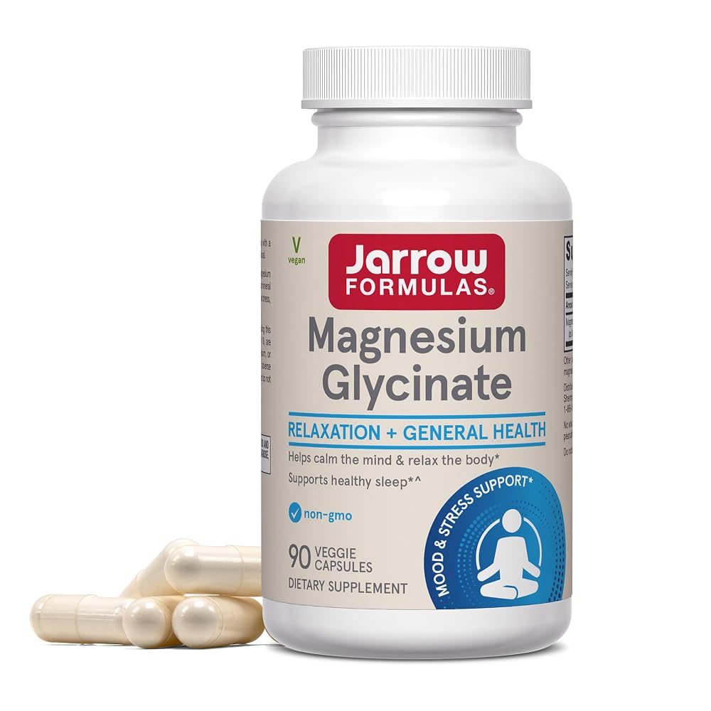 Jarrow Magnesium Glycinate for Sleep Support - 90 Capsules