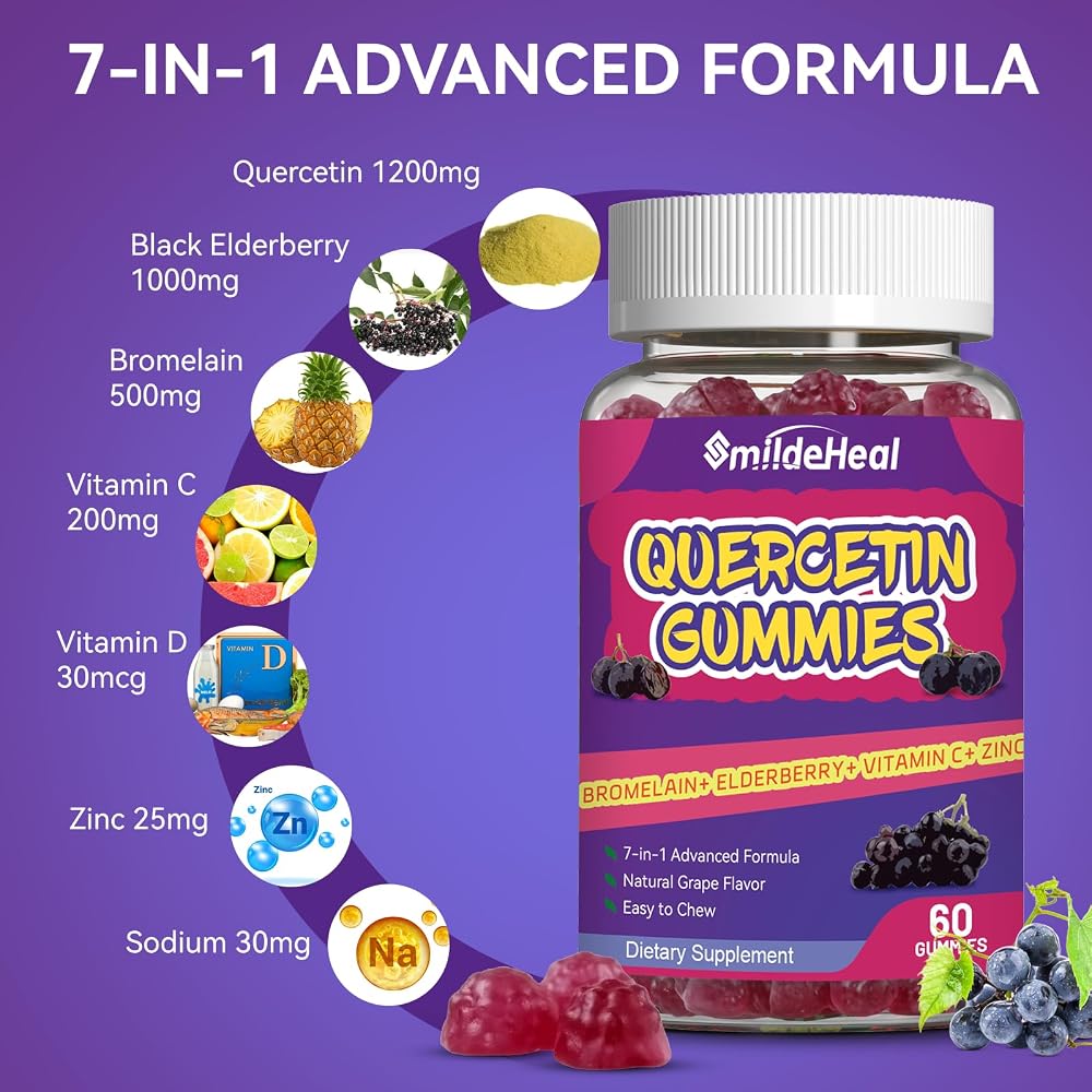 SmildeHeal Quercetin Gummies 1200MG