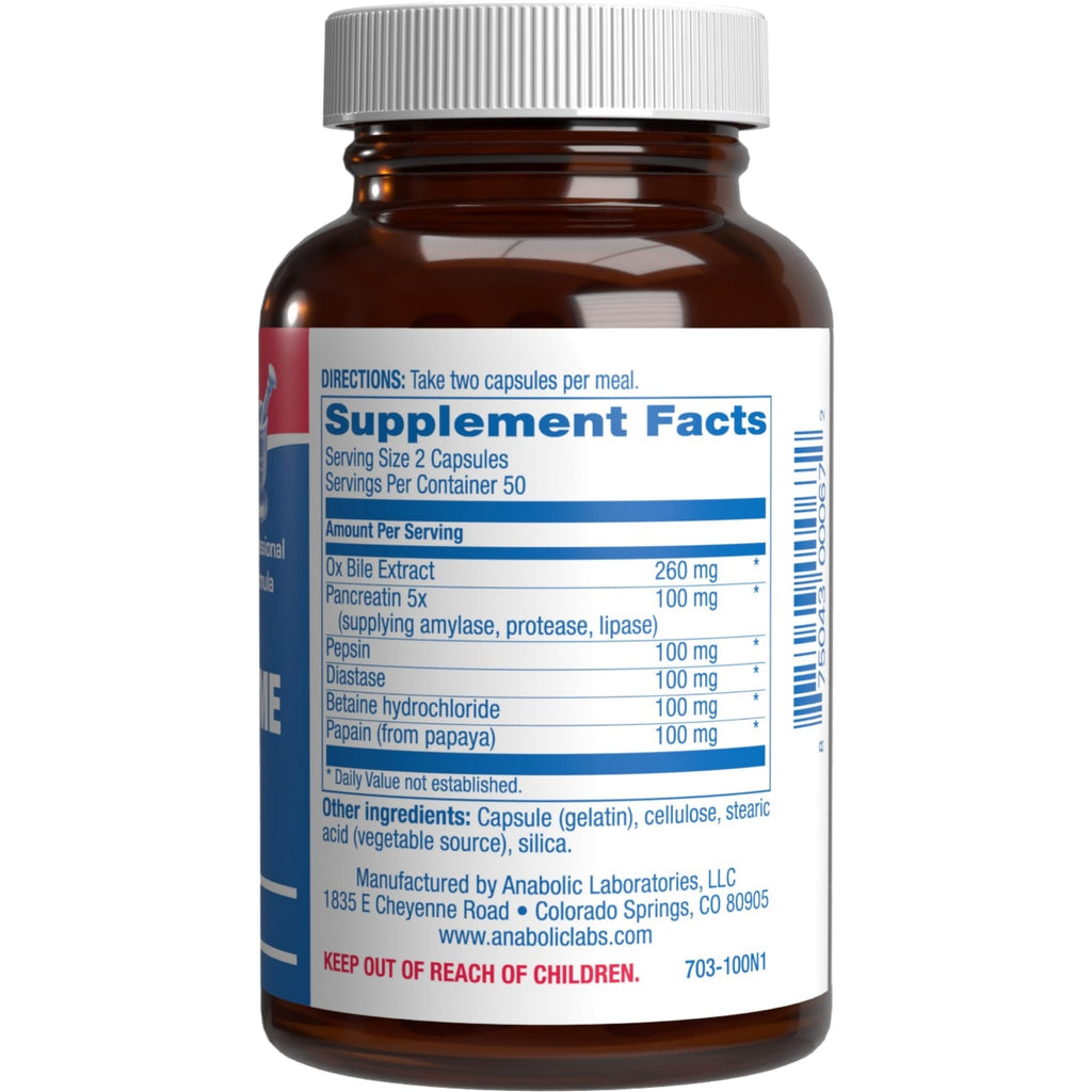Anabolic Laboratories Multi Digestive Enzymes with Ox Bile - 100 Capsules - image 3