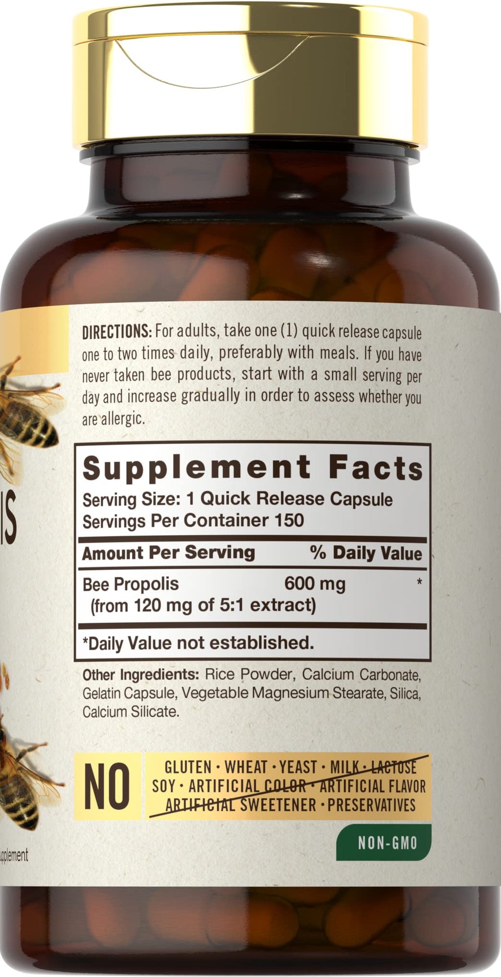 Carlyle Bee Propolis Extract Supplement - 150 Capsules - image 2