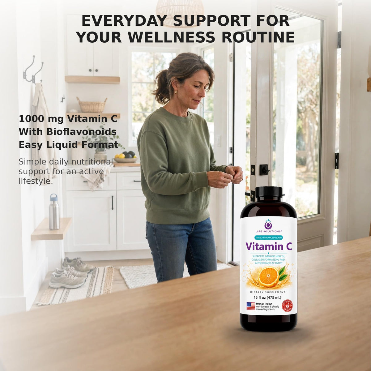 Life Solutions Liquid Vitamin C 1000mg with Bioflavonoids - 16oz - image 4