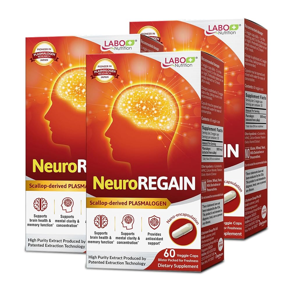 LABO Nutrition NeuroREGAIN Plasmalogen Brain Support - 180 Capsules