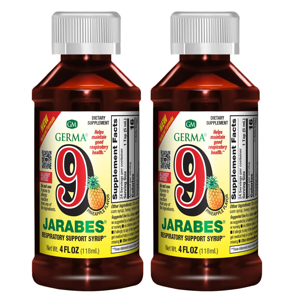 Germa 9 Jarabes Herbal Dietary Supplement Syrup - 2 Pack