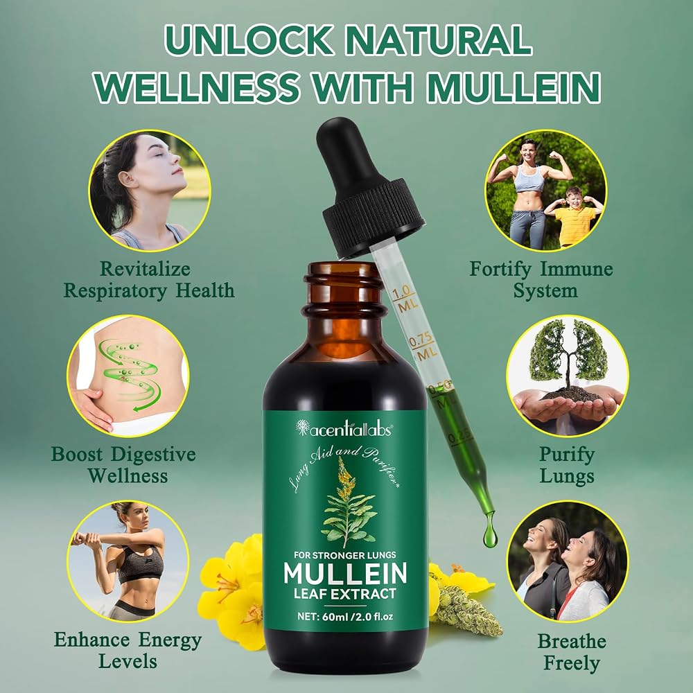 Newseel Mullein Drops for Lungs Breathing Support - 2 Fl Oz - image 5