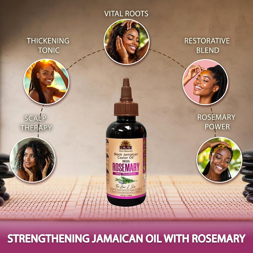 OKAY Pure Naturals Black Jamaican Castor Oil with Rosemary - 4 oz - image 5