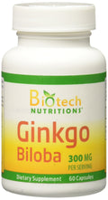 Biotech Nutritions Ginkgo Biloba 300 mg - 60 Vegetarian Capsules