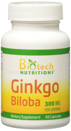 Biotech Nutritions Ginkgo Biloba 300 mg - 60 Vegetarian Capsules