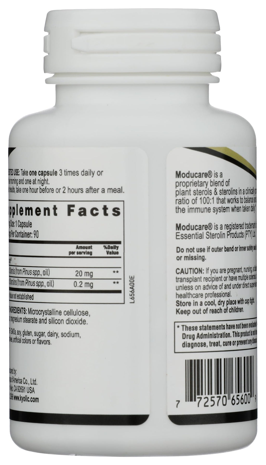 Kyolic Moducare Plant Sterols Immune Support - 90 Capsules - image 2
