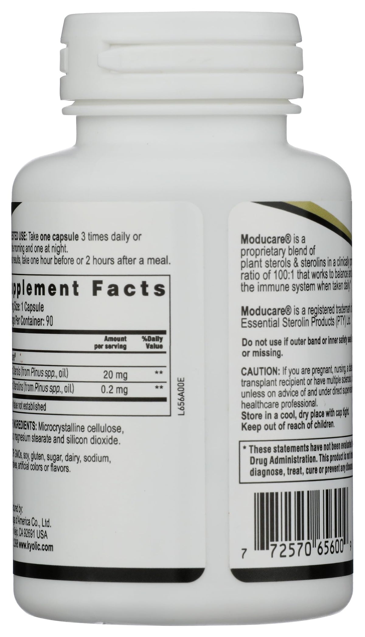 Kyolic Moducare Plant Sterols Immune Support - 90 Capsules - image 2