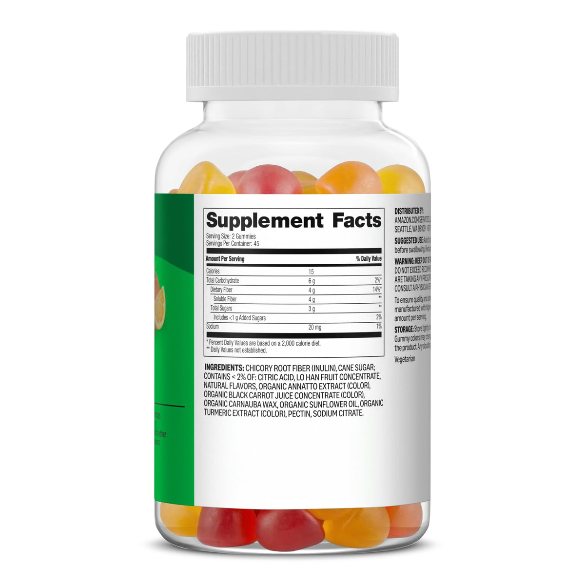 Amazon Basics Fiber 4g Gummy for Digestive Health - 90 Gummies - image 6