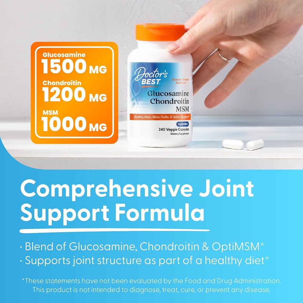 Doctor's BEST Glucosamine Chondroitin MSM - Joint Health Support - image 4