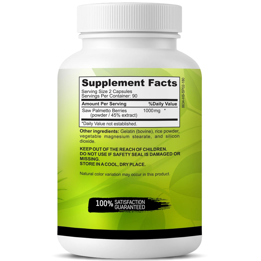 DR. MARTIN'S NUTRITION Saw Palmetto 1000mg - 180 Capsules - image 9
