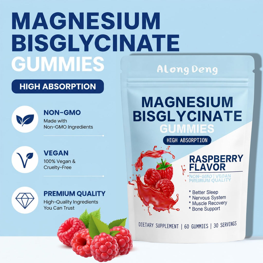 ALongDeng Magnesium Bisglycinate Gummies - 60 Gummies - image 3