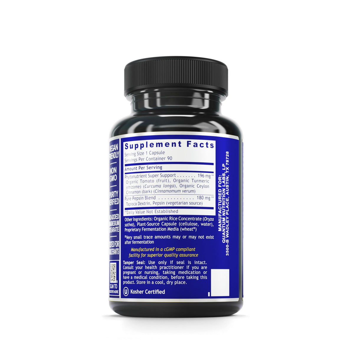Quantum Nutrition Labs HCL Activator - 90 Vegetarian Capsules - image 2